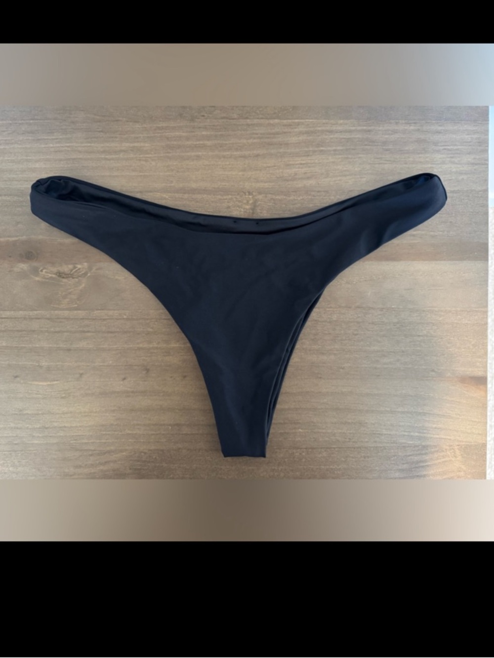 Cheeky Low Rise Black Bikini Bottoms Swim Suit Summer Double Lined Size M